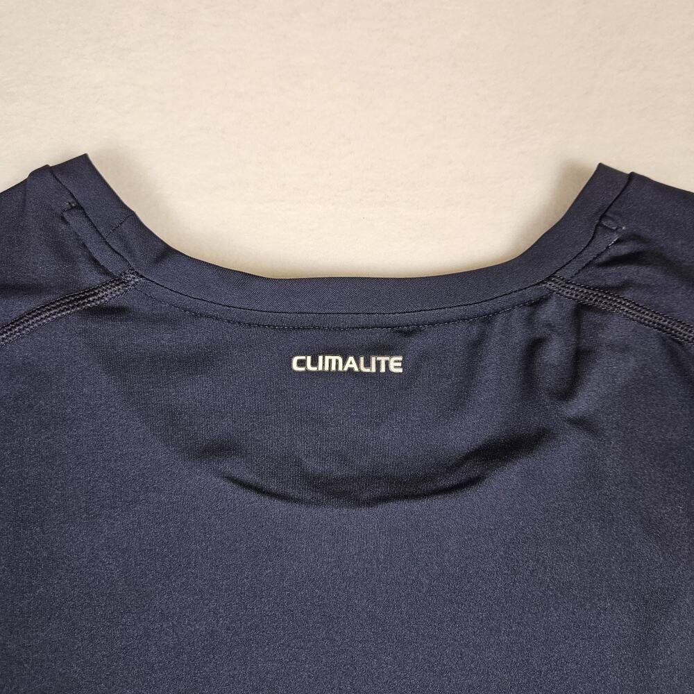 Adidas Climalite Techfit Compression Shirt Men 2XL Short Sleeve Navy Performance - Picture 6 of 11
